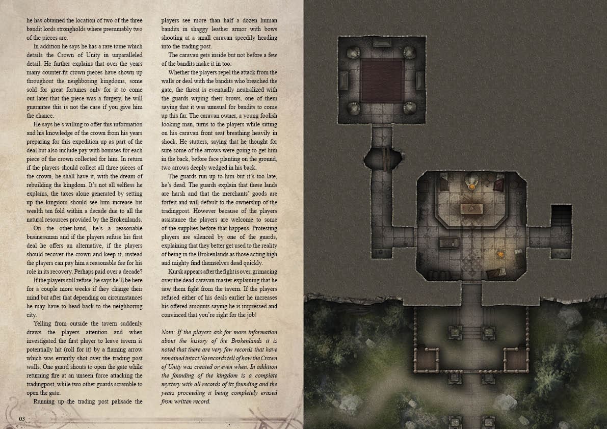 The Broken Crown: System-Agnostic 9 Session Kingmaking Campaign with DnD Battlemaps